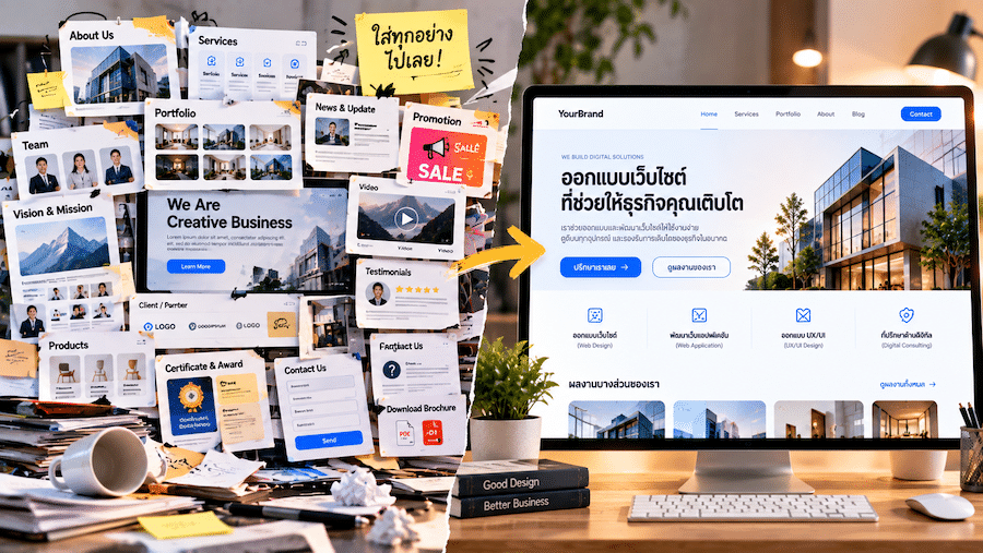 หน้าแรกเว็บไซต์ควรมีอะไรบ้าง Home Page Design